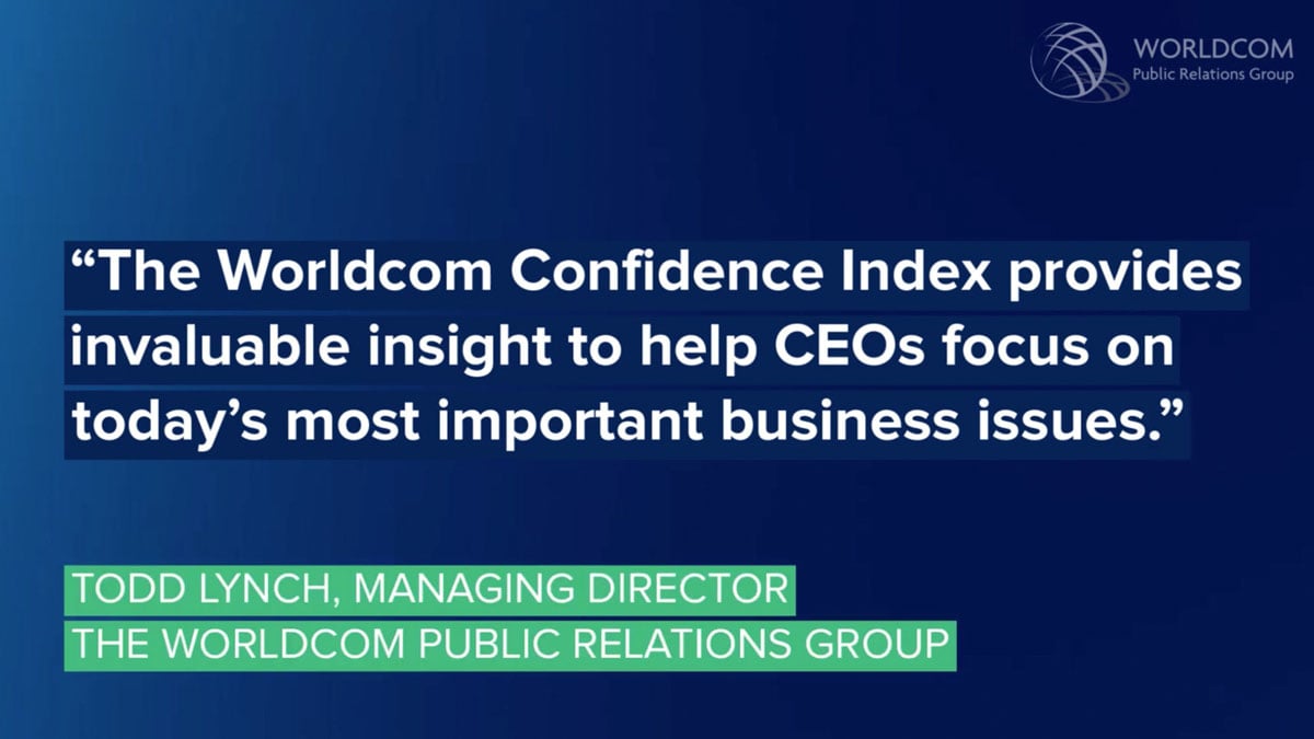 Worldcom Confidence Index antaa arvokasta tietoa yritysjohtajille tarkeimmista haasteista